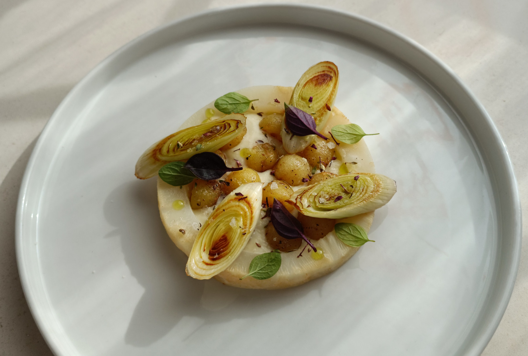 Ore 13.00 Pranzo in technicolor  Vellutata di Porri e Patate con Sedano Rapa ed Erbe Aromatiche